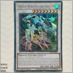 Crystal Wing Synchro Dragon - RA02-EN029 - 1st Edition Yugioh - Image 1