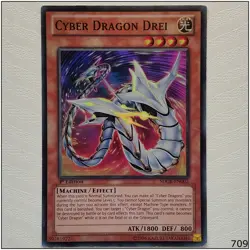 Cyber Dragon Drei - SDCR-EN002 - Super Rare 1st Edition Yugioh - Image 1