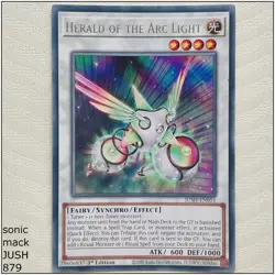 Herald of the Arc Light - JUSH-EN051 - Rare 1st Edition Yugioh - Image 1