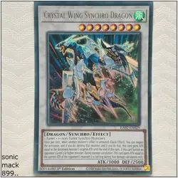 Crystal Wing Synchro Dragon - RA02-EN029 - 1st Edition Yugioh - Image 1