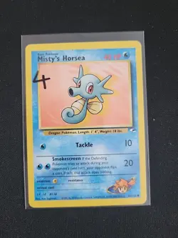 Misty's Horsea 86/132 Gym Heroes Set Pokemon Card WOTC - Image 3