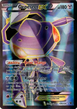 Genesect EX 120/124 XY Fates Collide Holo Ultra Rare Full Art Pokemon Card M/NM - Image 1