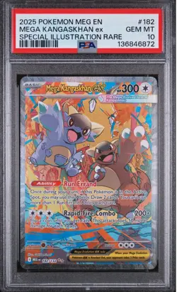 2025 MEGA KANGASKHAN ex POKEMON MEGA EVOLUTION SPECIAL ILLUSTRATION RARE PSA 10 - Image 1