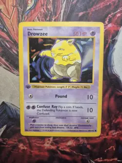 Pokemon 1st Ed. Base Set Common Drowzee 49/102 - MP/HP - Image 1