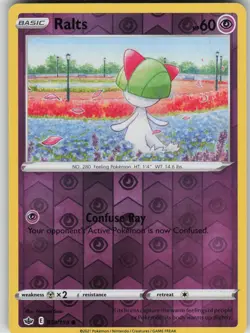 Pokemon TCG Ralts Common Reverse Holo SWSH06: Chilling Reign 059/198 - Image 1