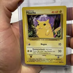 Pokemon Base Set German - Pikachu (Yellow Cheeks) 58/102 - LP Vintage Pokemon - Image 1