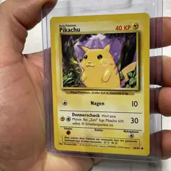 Pokemon Base Set German - Pikachu (Yellow Cheeks) 58/102 - LP Vintage Pokemon - Image 2