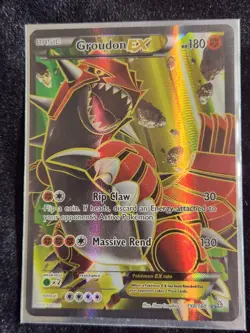 Pokemon XY Primal Clash Groudon EX Ultra Rare Full Art 150/160 NM - Image 1