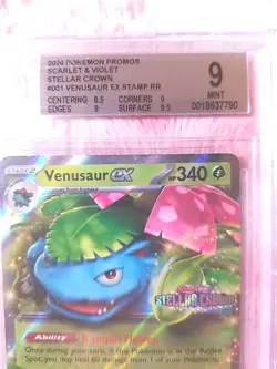 2024 POKEMON VENUSAUR EX STELLAR CROWN Stamped Promo #001 BGS 9 MINT PSA CGC - Image 1
