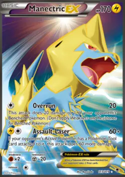 Manectric EX 113/119 XY Phantom Forces Full Art Pokemon Card NEAR MINT TCG - Image 1