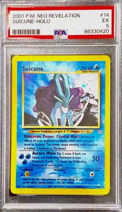 2001 POKEMON NEO REVELATION #14 SUICUNE-HOLO PSA 5 - Image 1