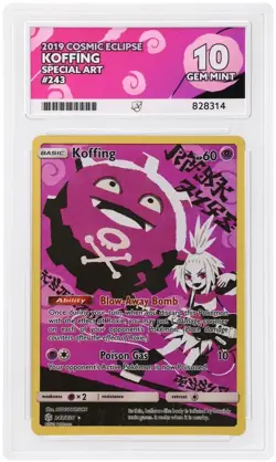 Koffing 243/236 COSMIC ECLIPSE - Secret Rare Pokemon TCG ACE 10 LOW POP - Image 1