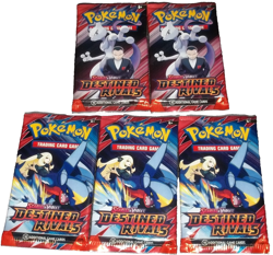 POKEMON TCG: (5) DESTINED RIVALS BLISTER SLEEVE BOOSTER PACKS NISP - Image 1