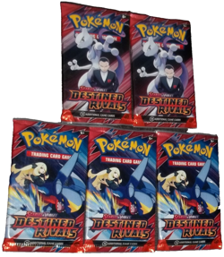 POKEMON TCG: (5) DESTINED RIVALS BLISTER SLEEVE BOOSTER PACKS NISP - Image 3