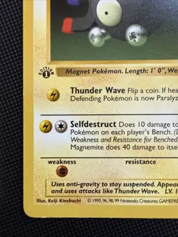1st Edition Magnemite - Pokemon Base - 53/102 - (Excellent) - Image 2
