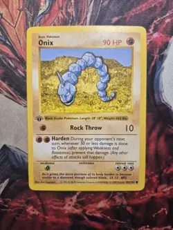 Onix 56/102 Shadowless 1st Edition Base Set Pokemon Card MP - Image 1