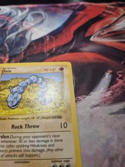 Onix 56/102 Shadowless 1st Edition Base Set Pokemon Card MP - Image 2