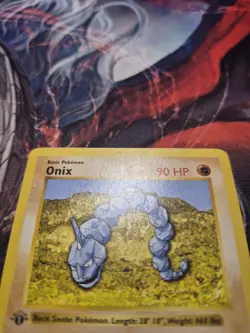 Onix 56/102 Shadowless 1st Edition Base Set Pokemon Card MP - Image 3