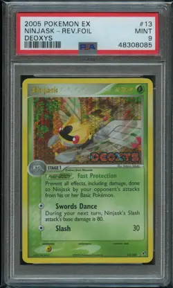 Pokemon Ninjask Reverse Holo PSA 9 Mint 13/107 Deoxys - Image 1