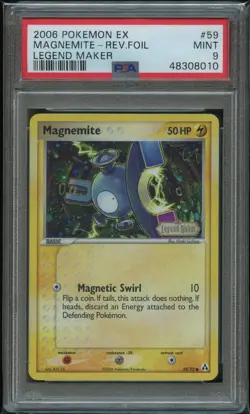 Pokemon Magnemite Reverse Holo PSA 9 Mint 59/92 Legend Maker - Image 1