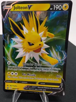 Pokemon Jolteon V SWSH151 Sword & Shield Holo Black Star Promo NM - Image 1