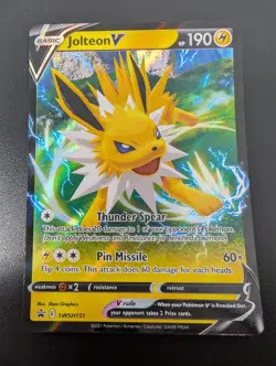 Pokemon Jolteon V SWSH151 Sword & Shield Holo Black Star Promo NM - Image 4
