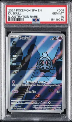 2024 POKEMON SFA EN-SHROUDED FABLE ILLUSTRATION RARE #068 DUSKULL PSA 10 - Image 1