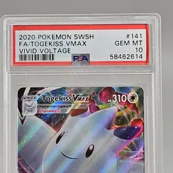 2020 Pokemon Card SWSH FA Togekiss VMax #141 Vivid Voltage PSA 10 - Image 2