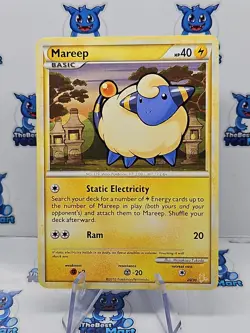 Mareep 20/30 Raichu Trainer Kit Pokemon HGSS - NM - Image 1