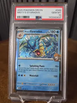 Pokemon Sv10: Destined Rivals Misty's Gyarados 049/182 Rare Holo PSA 10 English - Image 1