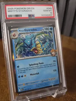 Pokemon Sv10: Destined Rivals Misty's Gyarados 049/182 Rare Holo PSA 10 English - Image 2