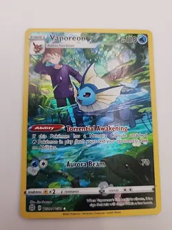 Pokemon TCG Vaporeon TG02/TG30 Swsh09: Brilliant Stars Trainer Gallery Holo E - Image 1
