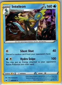 Inteleon - (Cracked Ice Holo) 059/202 Holo Deck Exclusives - Pokemon Card - NM - Image 1