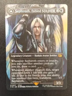 MTG English Sephiroth, Fabled SOLDIER (Borderless) (0317) NM Normal - Image 1