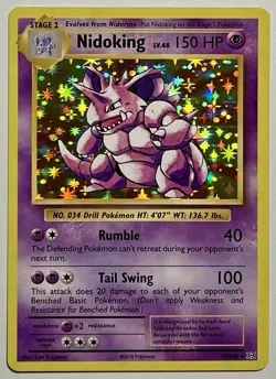 Nidoking 45/108 (MP) Holo Rare XY Series: Evolutions 2016 Pokemon Card TCG - Image 1