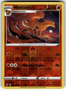 Ninetales 025/192 SWSH02: Rebel Clash LP Pokemon Card TCG - Image 1