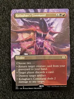 Magic MTG - Kolaghan's Command (Borderless) - Double Masters 2022 - Image 1