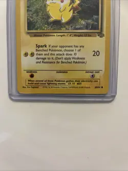 Pokemon Pikachu 1st Edition 1995 Card 58/102 - Image 3