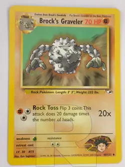 Brock's Graveler ® Gym Heroes 40/132 ® Non Comune ® Pokemon ® Inglese ® EX+ - Image 1