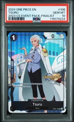 One Piece English Tsuru OP02-106 Championship Event Pack Finalist PSA 10 - Image 1