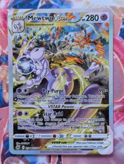 Pokemon TCG Mewtwo VSTAR Crown Zenith Holo Ultra Rare Card GG44/GG70 NM - Image 1