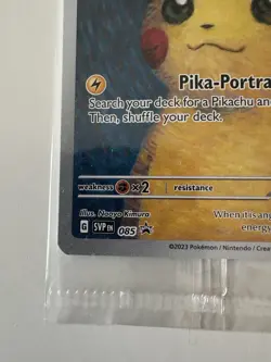 Pokemon TCG SVP085 Pikachu Grey Felt Hat Van Gogh Promo Card – Sealed / Unopened - Image 2