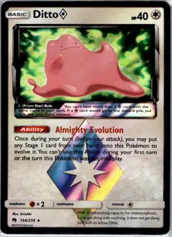 Ditto Prism Star 154/214 SM - Lost Thunder - Pokemon Card - NM - Image 1