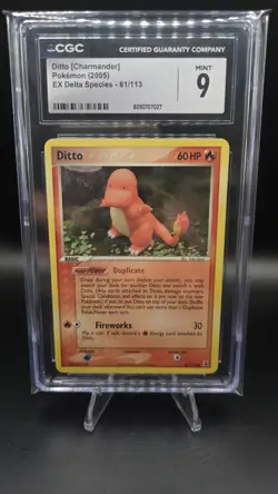 Ditto (Charmander) 37/113 — CGC 9 (Mint) — Ex Delta Species — Rare Pokemon Card - Image 1