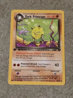 [ LP ] Dark Primeape 43/82 Team Rocket 1st Edition Uncommon Stage 1 Pokemon Card - Image 1