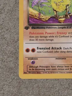 [ LP ] Dark Primeape 43/82 Team Rocket 1st Edition Uncommon Stage 1 Pokemon Card - Image 4