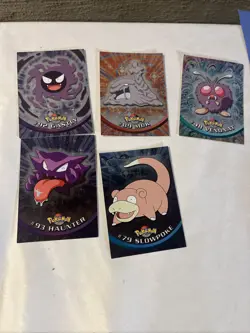 Vintage Pokemon & Dragonball Z 1990’s-2000 Card Poster Sticker Lot Topps Chrome - Image 4