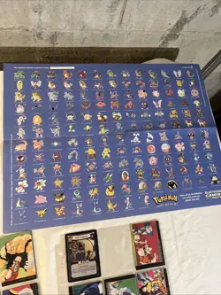 Vintage Pokemon & Dragonball Z 1990’s-2000 Card Poster Sticker Lot Topps Chrome - Image 5