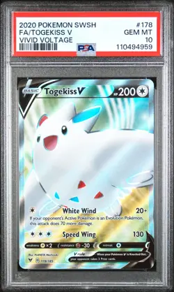 Pokemon TCG Togekiss V 178/185 2020 Vivid Voltage Ultra Rare Card - PSA 10 - Image 1