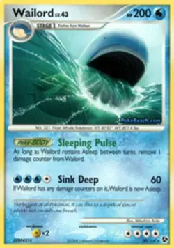 1x Wailord - 30/106 - Rare Damaged Pokemon Diamond & Pearl Great Encounters - Image 1